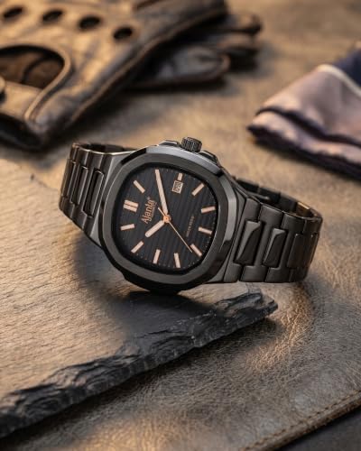 Image of Ajanta Quartz Astera Dial Stainless Steel Date Display Watch for Men