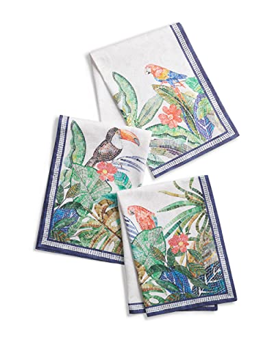 Maison D' Hermine Kitchen Towel 100% Combed Cotton Premium Set Of 3 Soft, Bar Towel, Multi-Purpose Dish Cloth For Dining, Buffet Parties & Camping - Mosaic #TOP25