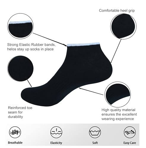 Men Cotton No Show Socks Thin Fine Soft Comfortable Durable Breathable Anti Slip With Ribbed Instep For A Firm Grip3