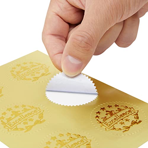 48 Sheets Blue Certificate Of Completion Award Paper With Gold Foil Sticker Seals For Graduation Diploma, Achievement (8.5 X 11 In) #TOP2