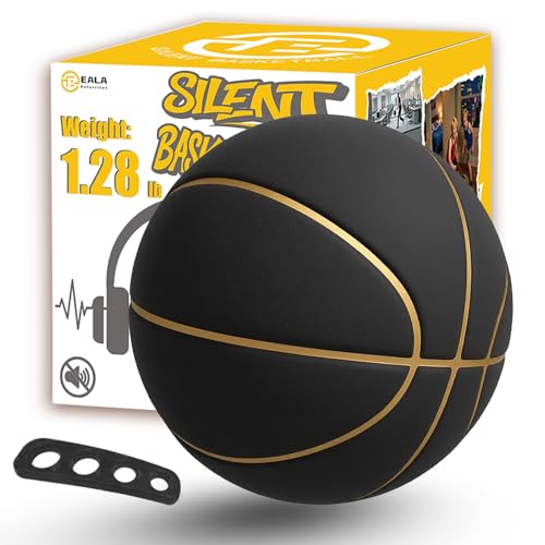 Ealacritas Größe 7 (74,9 cm) Grooves Indoor Silent Basketball, echtes Basketballgewicht, nicht komprimierter Versand, professioneller PU-Schaum, ideal für leises Üben im Innenbereich, Dribble