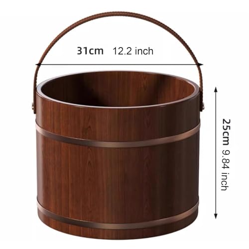 Lavabo de madera para pie con asa para spa y uso exterior miniatura 2