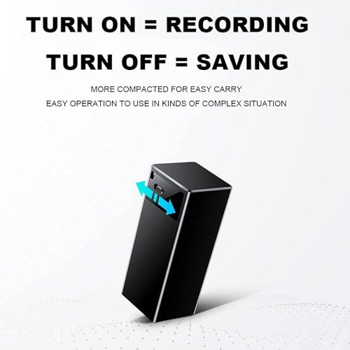 Image of DDLC Voice Recorder 365 Days Standby, 16 Days Recording Time Long Battery Life Audio Playback Voice Activated Noise Cancellation Tape (Model V12, Inbuilt 32GB) (HIgh 32 Gb)