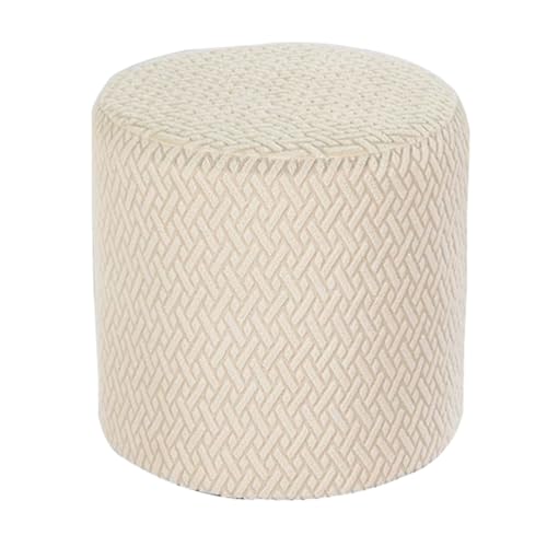 Housse Extensible Pour Pouf Rond - Tissu Antidérapant Et Lavable - Diam. 25-33 Cm, H. 30-36 Cm - Déco Salon - 6
