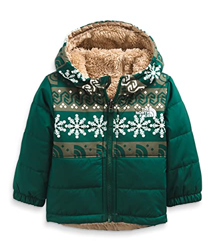 The North Face Infant Reversible Mount Chimbo Full Zip Hooded Jacket, Night Green Halfdome Fairisle Print, 18-24 Months #TOP16