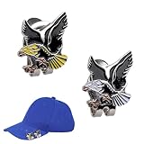Magnetischer Golfballmarker mit Hutclip, magnetischer Ballmarker, Hut-Clip-Set, Adler-Muster, Golf-Zubehör für Golf, Tasche, Hüte, Damen, Herren, Golfer, Dekorationen, 2 Stück