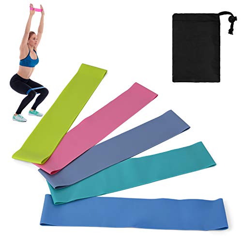 Baugger Faixas de resistência, 5 peças de faixas de resistência com bolsa de armazenamento, conjunto