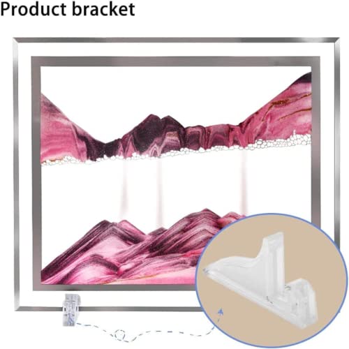 Image of NYRWANA Sand Art, Moving Sand Art,Sand Art Decor Picture Glass Liquid Wall Painting, 3d Deep Sea Sandscape Natural Landscape in Motion Display with Flowing Sand Frame for Home Decor, Diwali Gift Item, (12 inch, Pink)