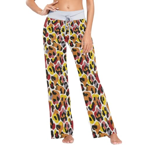 Pantalon de pyjama pour femme léopard aux finitions soignées
