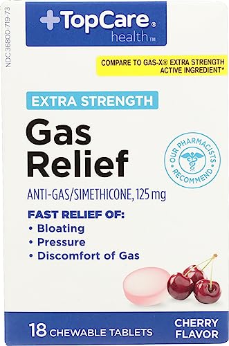 Topcare,XS Gas Relief Cherry, 18 Count