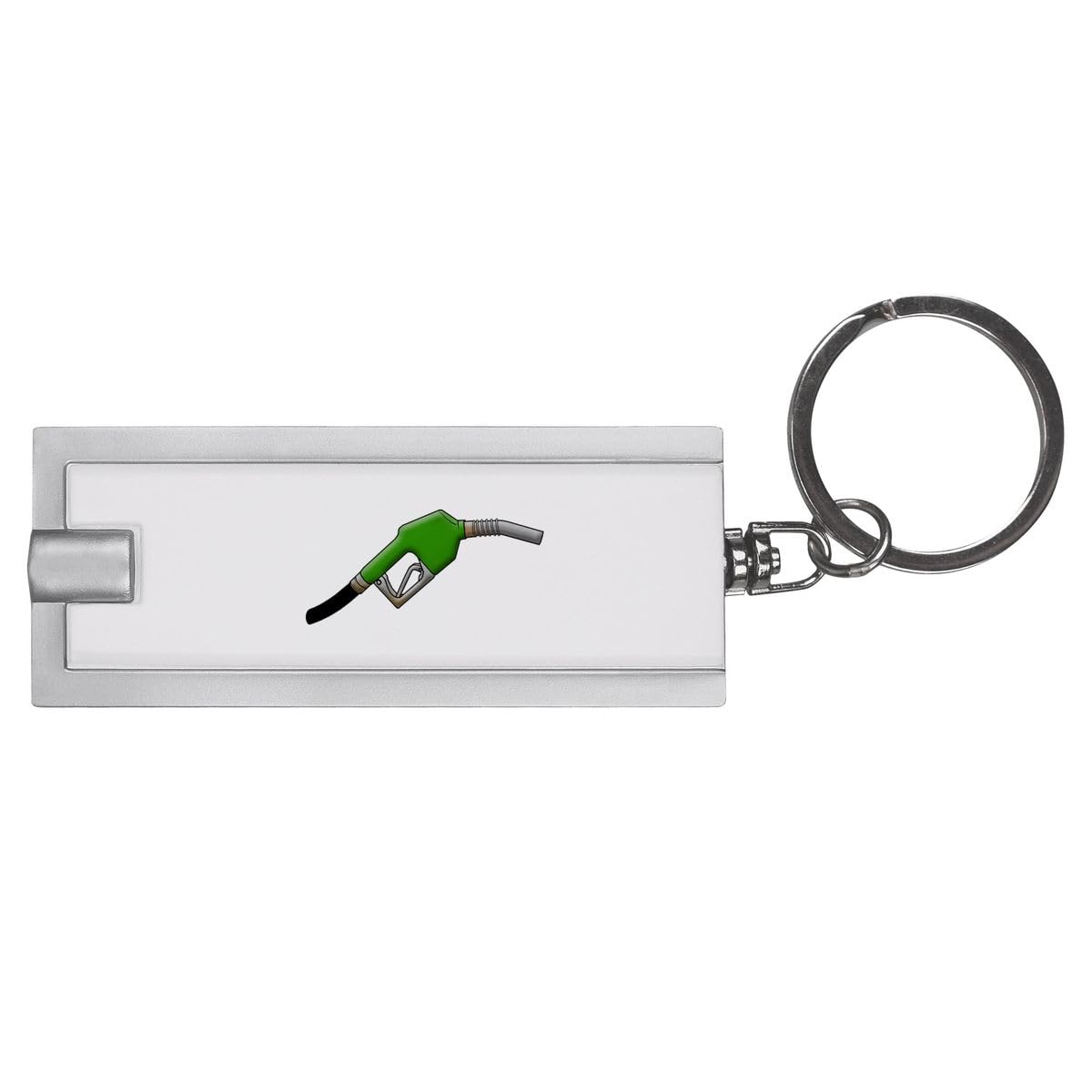 Azeeda 'Unleaded Petrol Pump' LED Torch Keyring – Compact Pocket Flashlight with Keychain – Handy Mini Light for Bags and Keys (KT00020835)