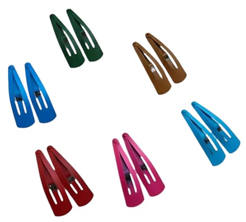 Image of Glaze Snap Hair Clips for Women, Multicolour, Set of 12, Matte Finish, Everyday Styling Accessories