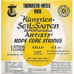 Cordes Thomastik Violoncelle Superflexible Noyau corde Jeu 4/4 (25/27/28/29); Moyen