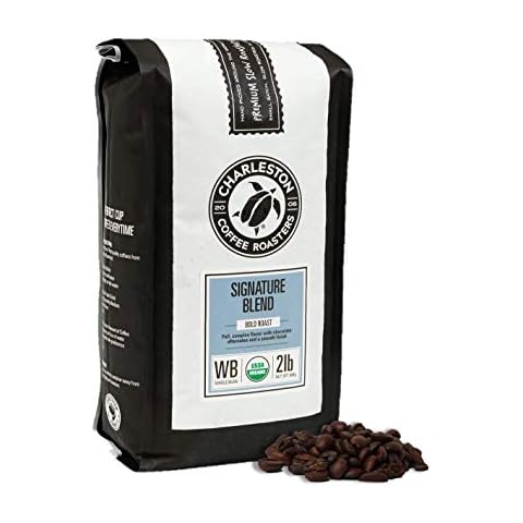 Charleston Coffee Roasters | Specialty Organic Whole Bean Bag | Hand Picked, Premium Slow Roast | Signature Blend (2lb) Cover