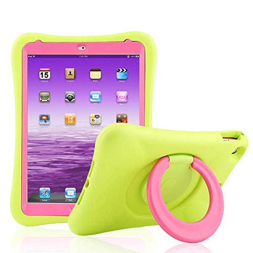 Bpowe Funda iPad 9.7 Inch 2018 2017 / iPad Air 2 / iPad Air -Estuche liviano de protección contra golpes súper livianos para iPad 9.7 Inch 2018 2017, iPad Air 1/2,Green/Rose