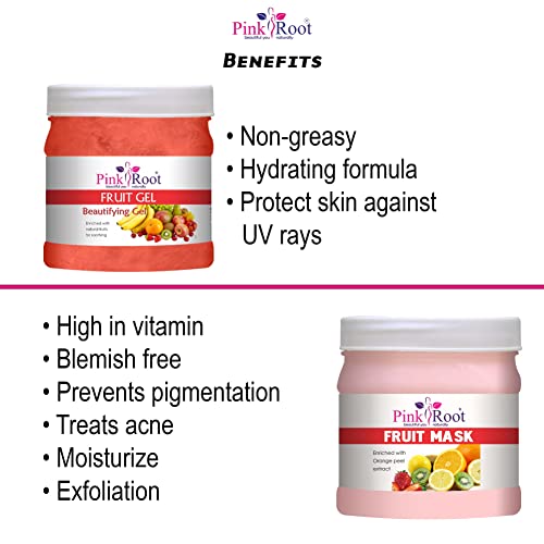 Image of Pink Root Fruit Gel 500gm with Fruit Mask 500gm