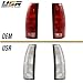 USR 88-99 CK 1500 Tail Light – with 6 LED Bulbs Upgrade (Left + Right) Pair - Compatible with 1988-1999 Chevrolet Chevy Pick UP Truck 1500, 2500, 3500 All Models/GMC C/K (CLEAR TAIL LIGHTS w/BULBS)