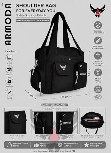 Image of ARMODA Double Pockets Glamour: Stylish Shoulder Bag for Ladies