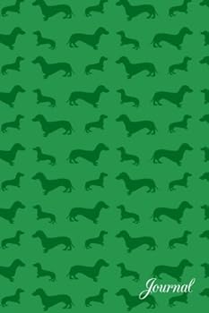 Paperback Journal: Green dachshund notebook Book