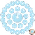 Tondiamo 28 Packs g Tube Button Covers Feeding Tube Pads Supplies Soft Abdominal Feeding Cotton Pads Covers Accessories for Nursing Care 3 Inch(Light Blue)