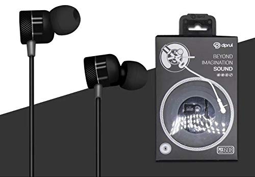Dprui MX-608 in-Ear Earphones with Round Shape Ear Plugs, Sound Beyond  Imagination.(Black) : Amazon.in: Electronics
