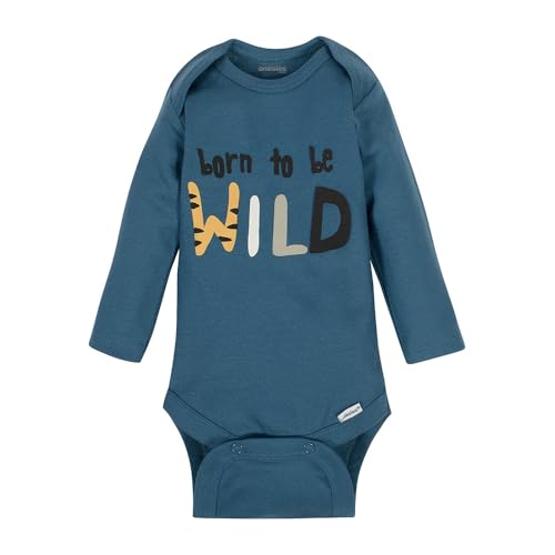Image of Onesies Brand Unisex Baby 6-Pack Long Sleeve Bodysuits - Breathable Cotton One-Piece Outfits for Newborns & Infants