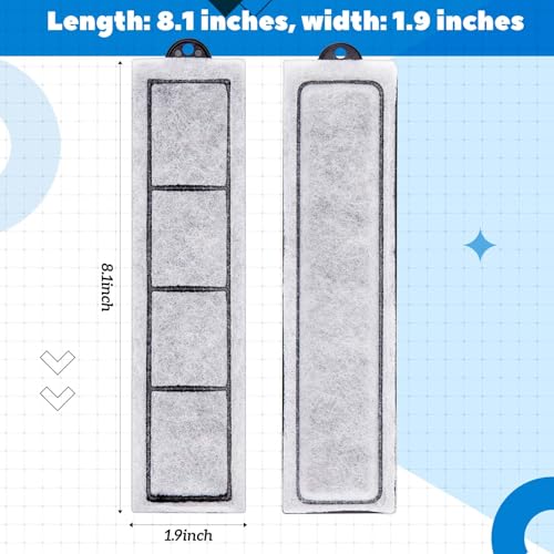 Image of 16 Pcs Aquarium Filter Cartridges Compatible with RF-S Filters | For Desktop Aquariums and Small Fish Tanks, 8.1 x 1.9 Inch, Direct Replacement, Secure Fit, Simple Cartridge Installation