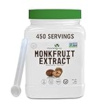 Morning Pep 100% Pure Monk Fruit extract sweetener, No Erythritol, Monkfruit Extract Powder, NON-GMO Project Verified, Keto Certified, OU kosher, No Fillers Zero Calories | Over 450 Servings | 5 oz