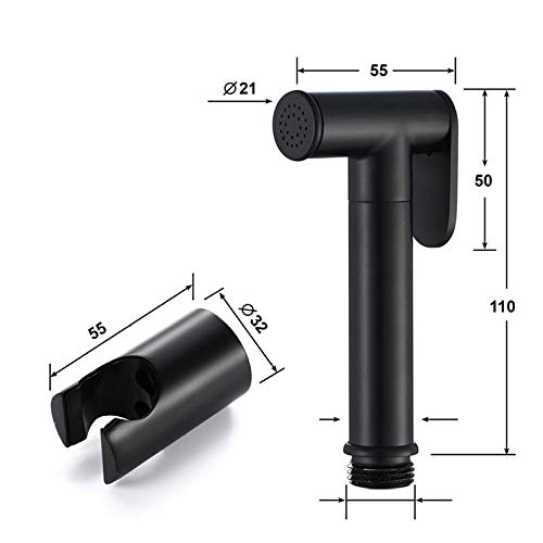 Kit de pulverizador de pañales contra fugas de agua y grifo de lavado de mujeres negro 4
