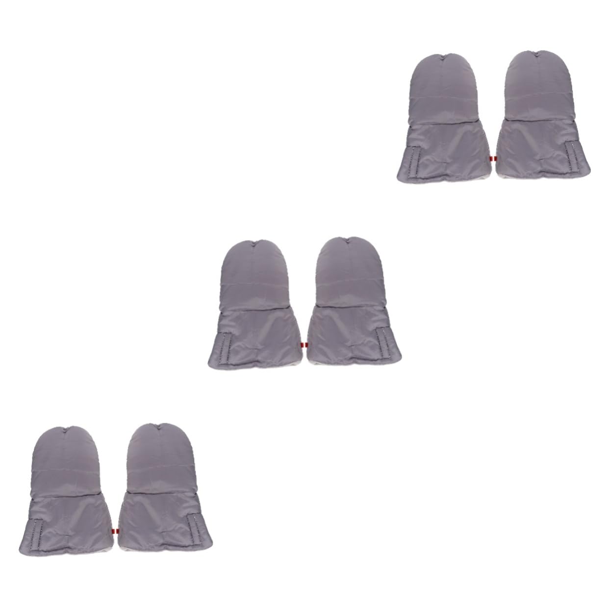 minkissy guantes de manillar viento cálido universal ciclismo acolchado guantes de invierno calentadores de manos para cochecitos guantes de vellón guantes de carro tela oxford Grey