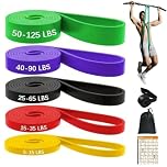 Resistance Bands Set, 5 Levels Resistance Pull Up Bands Set, for Exercise Strength Training, with Door Anchor And Tote Bag, for Home Gym Yoga Physical for Men Women