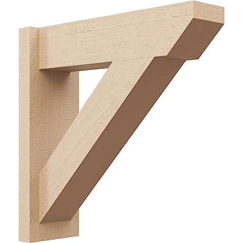 Ekena Millwork 5 1/2"W x 48"D x 48"H Traditional Slat Rough Cedar Woodgrain TimberThane Outlooker, Primed Tan
