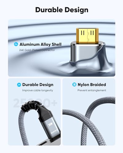 Image of Highwings Mini HDMI to HDMI Cable 6FT, (4K 60Hz) High Speed