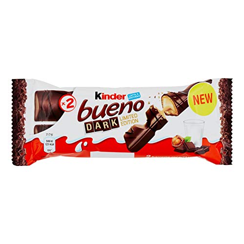 KINDER BUENO DARK Chocolate Fondant 30 SNACK de 2 barras empaquetadas 43 g
