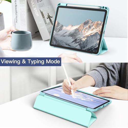 Etui iPad Air 11 Antichoc avec Dos Transparent et Support Stylet Moule