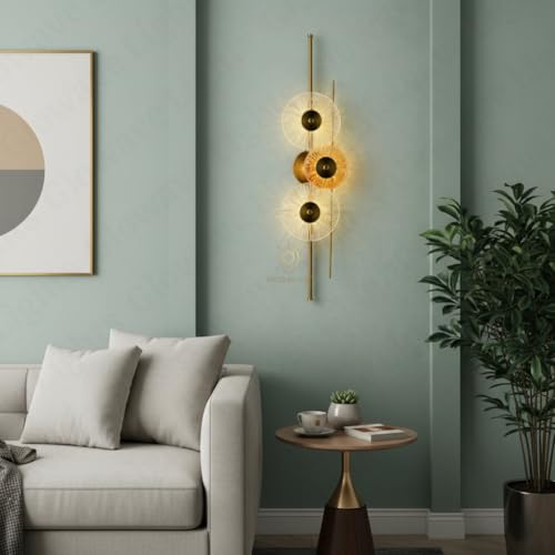 Image of Glowave Modern Golden 900mm Metal LED Long Tube Wall Light - Warm White (998 /3-900mm)