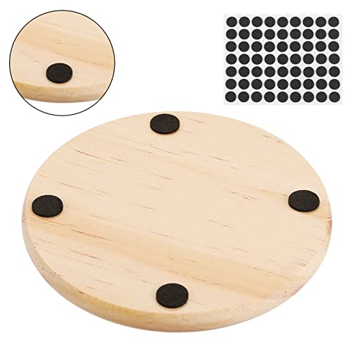 24 Pack Unfinished Wood Coasters, Goh Dodd 4" Wood Slices For Nature Crafts & Wedding Decoration, Blank Coasters Wood Kit For Diy Architectural Models Drawing Painting Wood Engraving, Round #TOP5