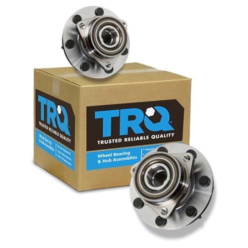 Image of TRQ 2 Piece Front Wheel Bearing & Hub Assembly Set 4WD Compatible with 1997-2003 Ford F-150 2004 F-150 Heritage 1997-1999 F-250 1997 F-250 HD