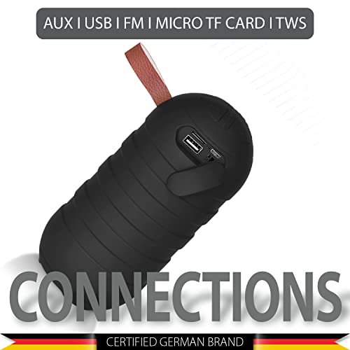 Image of Blaupunkt BT10 Portable Wireless Bluetooth Speaker with LED Flashlight & SOS Function I 1200mAh Rechargeable Battery I Built-in Mic /TF /FM for Hiking,Camping, Bikers