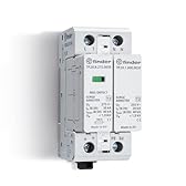 Finder Scaricatore di Sovratensione Tipo 2 7P.22. Protegge da da sovratensioni indotte e di manovra. Per sistemi TT e TN-S monofase con neutro. Protezione varistore L-N + spinterometro a gas N-PE