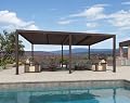 PURPLE LEAF Louvered Pergola 12' × 20' Outdoor Hardtop Gazebo Sun Shade with Adjustable Canopy Patio Aluminum Retractable Roof for Outside Deck Backyard Pavilion Bronze