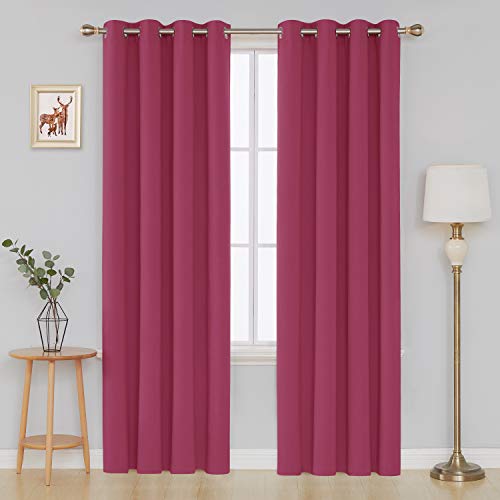 Image of Deconovo Blackout Curtain, 52x84 Inch, Rose