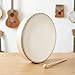 Nydotd Hand Drum Percussion Wood Frame Drum with Drum Stick Percussion Instruments Musical Performance Pro Hand Drum with Wooden Drum Beater (Wood Color, 12 Inch and 10 Inch)