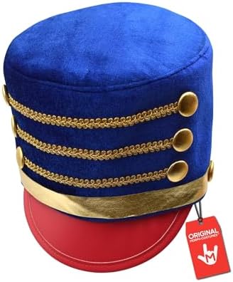 Nicky Bigs Novelties Soldier Hat, Blue & Red Nutcracker Costume Accessory
