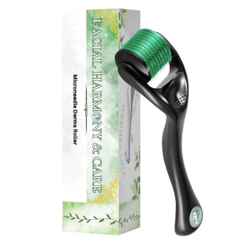 Black Derma Roller - Microneedle Derma Roller for Men & Women - 0...