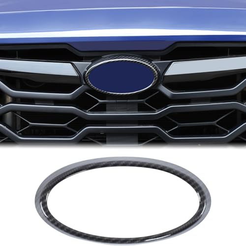 Image of Car Front Emblem Trim Cover Compatible with Subaru Crosstrek 2024 2025 Front Grille Emblem Badge Logo Cover Circle Ring Center Decorative Logo Cover Front Hood Emblem Surrounding Ring ABS Accessories