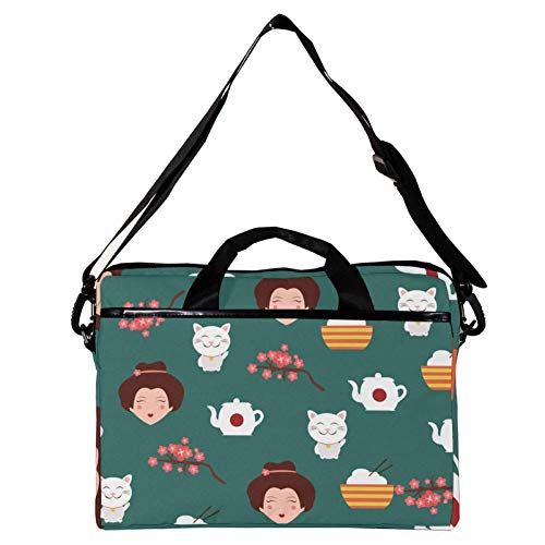 Maletín para portátil de 14 pulgadas con diseño japonés multicolor elegante 2