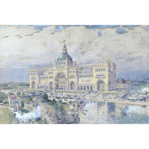 Impression sur toile Chicago de 1893 ARTICULOZY 61x81 cm pour décoration murale rétro