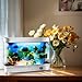 PTAHON Artificial Tropical Fish Decorative Moving Aquarium Lamp - Virtual Ocean Motion. Kids Fake Fish Tank, Baby Aquarium Toy - Relaxing Mini Crib Ocean Night Light for Bedroom and Office