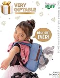 Naturally KIDS Mały plecak z wilkiem dla dzieci 3 4 5 lat - prezent urodzinowy dla dziewczynki chłopca 2 3 4 5 lat - 3-letni chłopiec zabawka - plecak do przedszkola